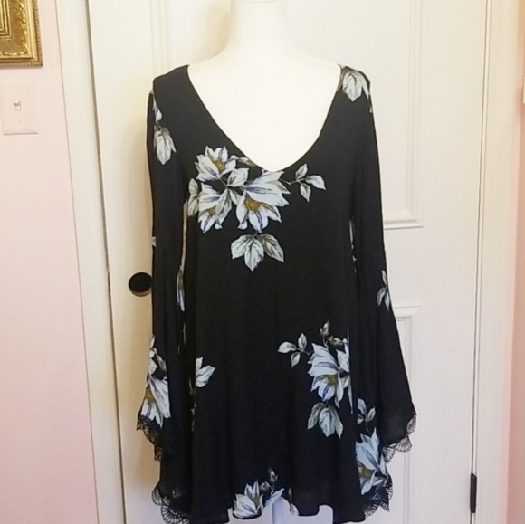 NWOT FREE PEOPLE floral tunic/mini dress - Picture 10 of 12